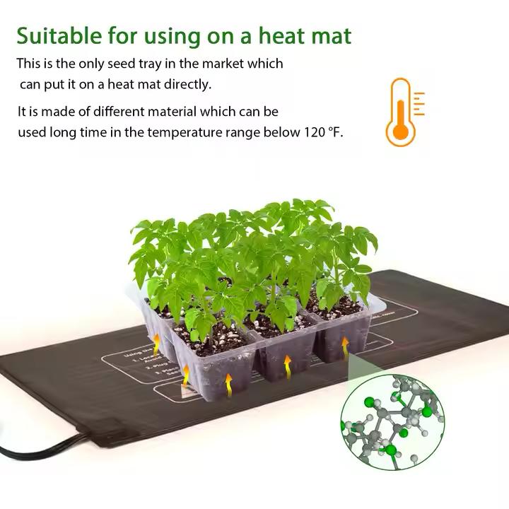 Plastic Plant Propagator 12 Cells High Lid Seed Trays Kit Seedling Germination Tray With High Dome