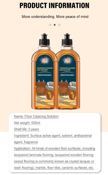 Floor Cleaner, Dual-Action Stain & Odor Remover, Protects Natural Floor Finishes ( Buy 1 Get 1 Free )