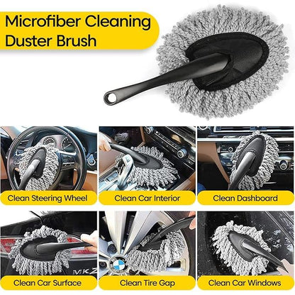 New 5 PCS Microfiber Car Duster Brush Complete Cleaning Kit