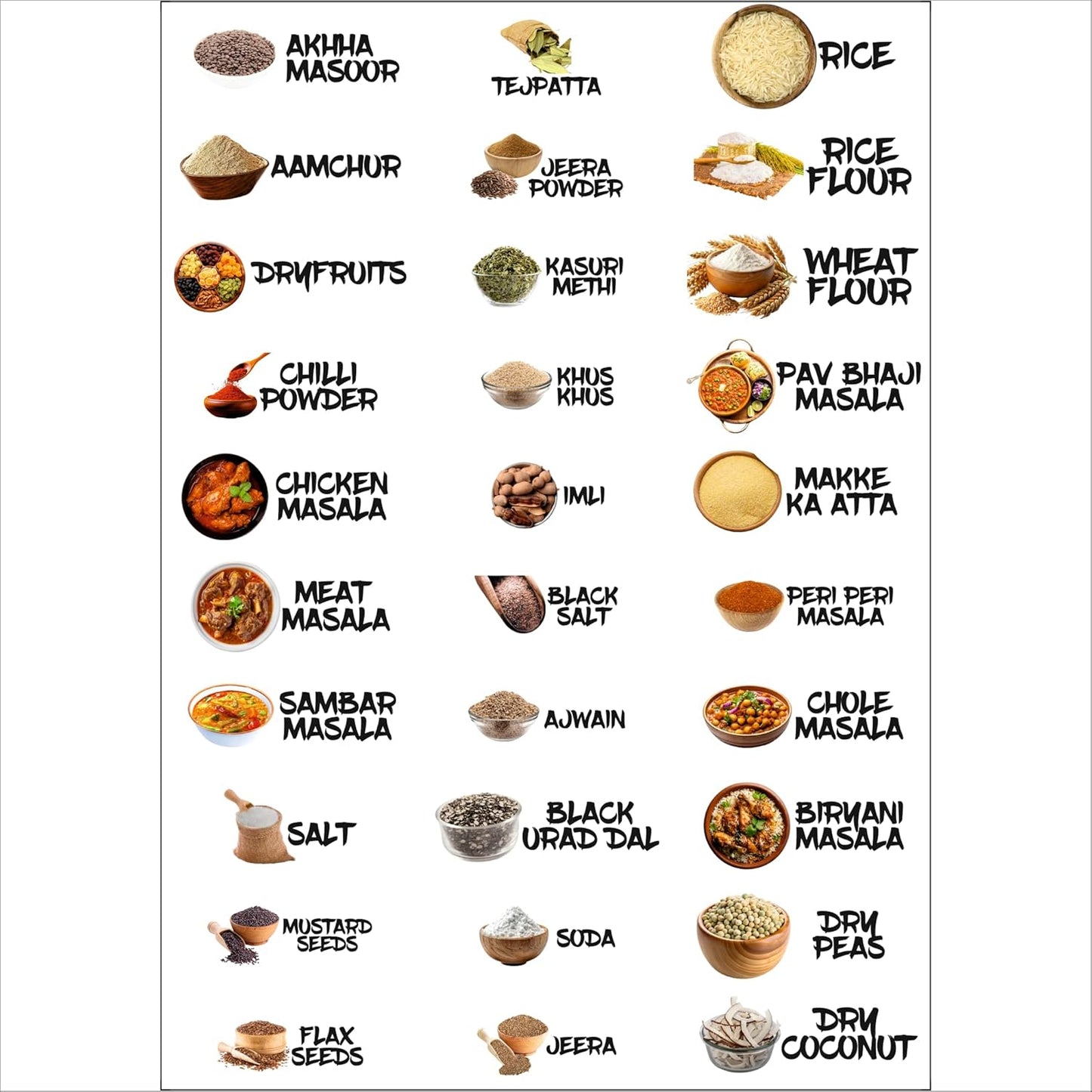 3D Kitchen Label Sticker