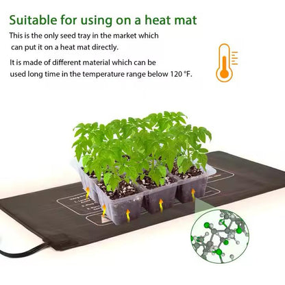 Plastic Plant Propagator 12 Cells High Lid Seed Trays Kit Seedling Germination Tray With High Dome