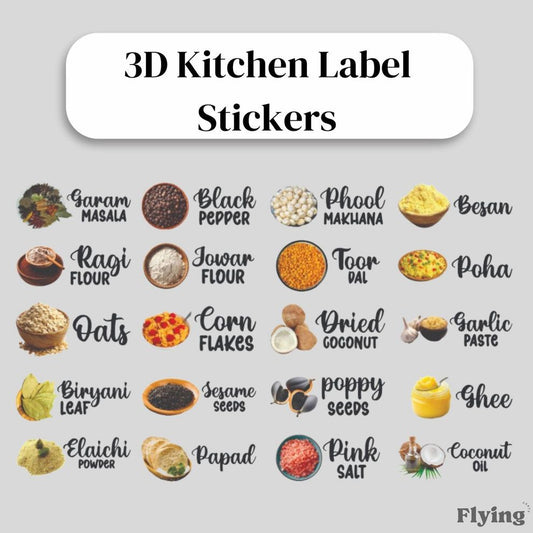 3D Kitchen Label Sticker