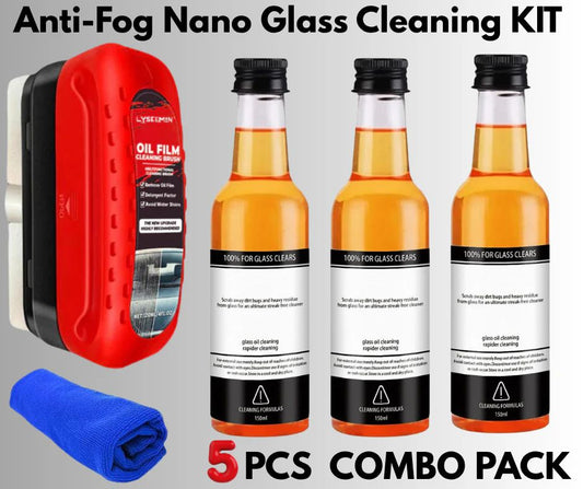 2025 Upgraded✨ Anti-Fog Nano Glass Cleaning Kit Combo ( Pack Of 5 )